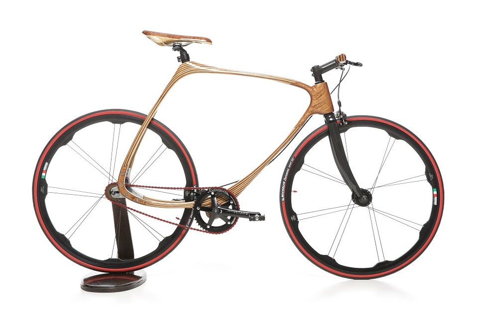 bici in legno e carbonio